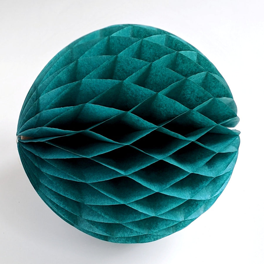 Teal Honeycomb Paper Ball - The Danes
