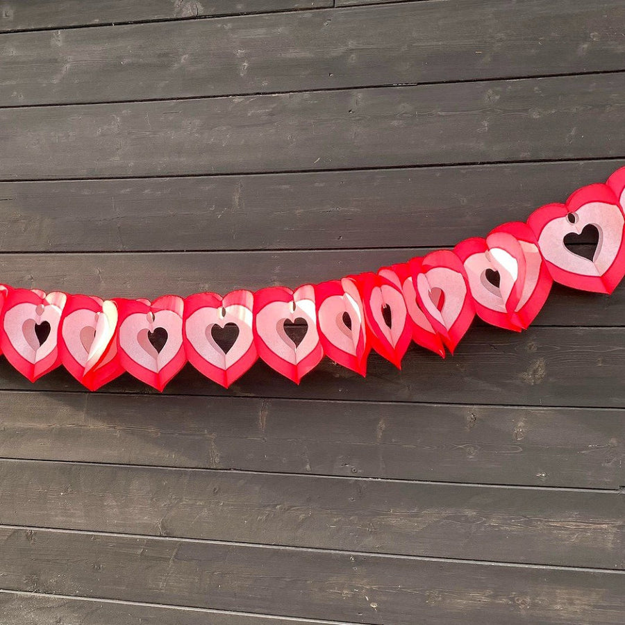 Valentine's Honeycomb Paper Heart Garland - The Danes