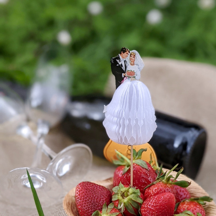 Vintage Honeycomb Wedding Cocktail Picks - The Danes