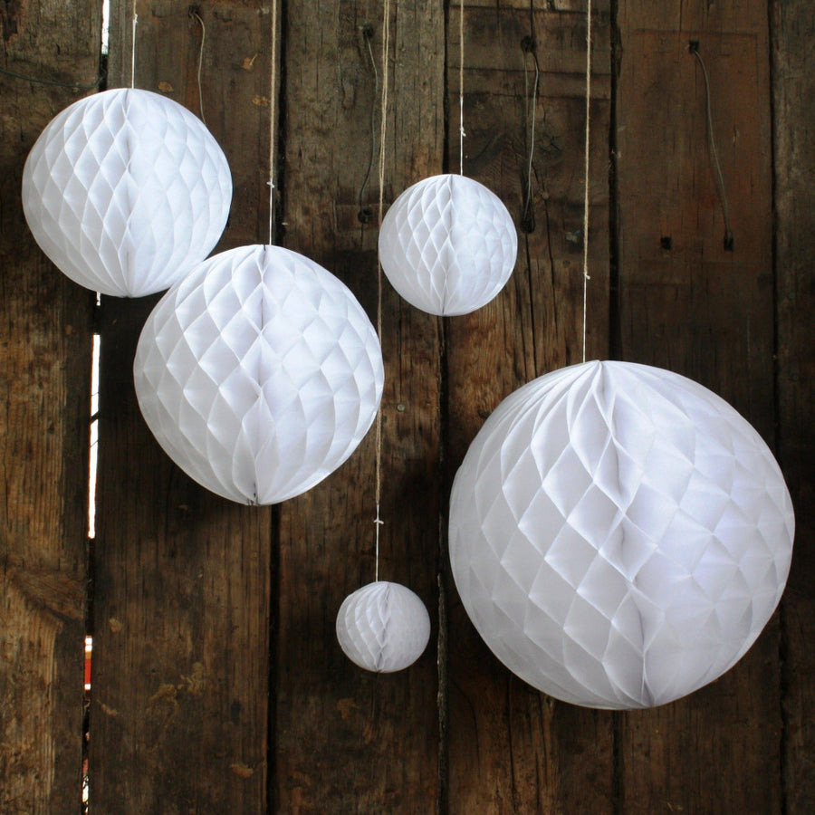 White Honeycomb Paper Ball - The Danes