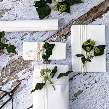 White Kraft Wrapping Paper - Recyclable - The Danes