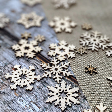 Wooden Snowflake Tabletop Scatters - The Danes