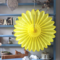 Sunflower Honeycomb Paper Fan Decorations - 2 Sizes - Thedanes.co.uk - Creative & Sustainable Living The Scandinavian Way