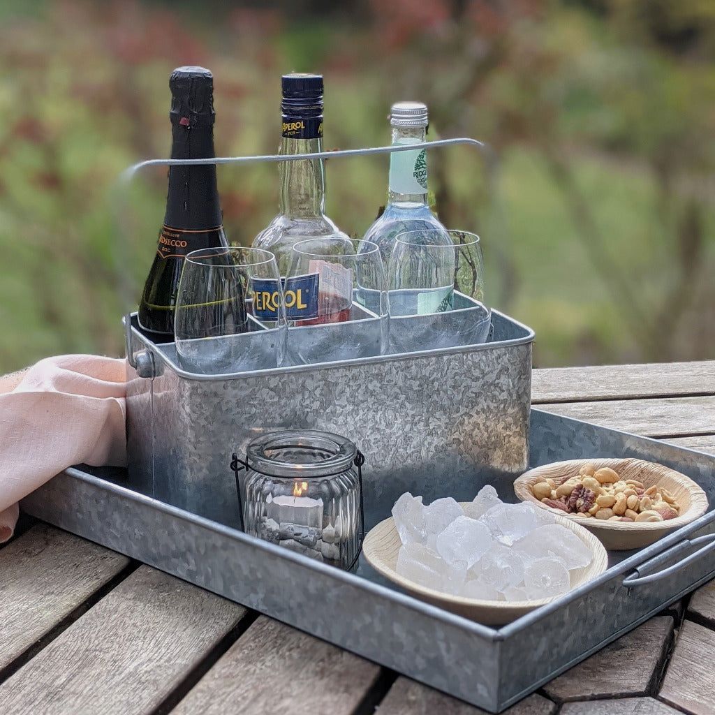 Zinc Metal Tray with Handles - 2 Sizes - Thedanes.co.uk - Creative & Sustainable Living The Scandinavian Way