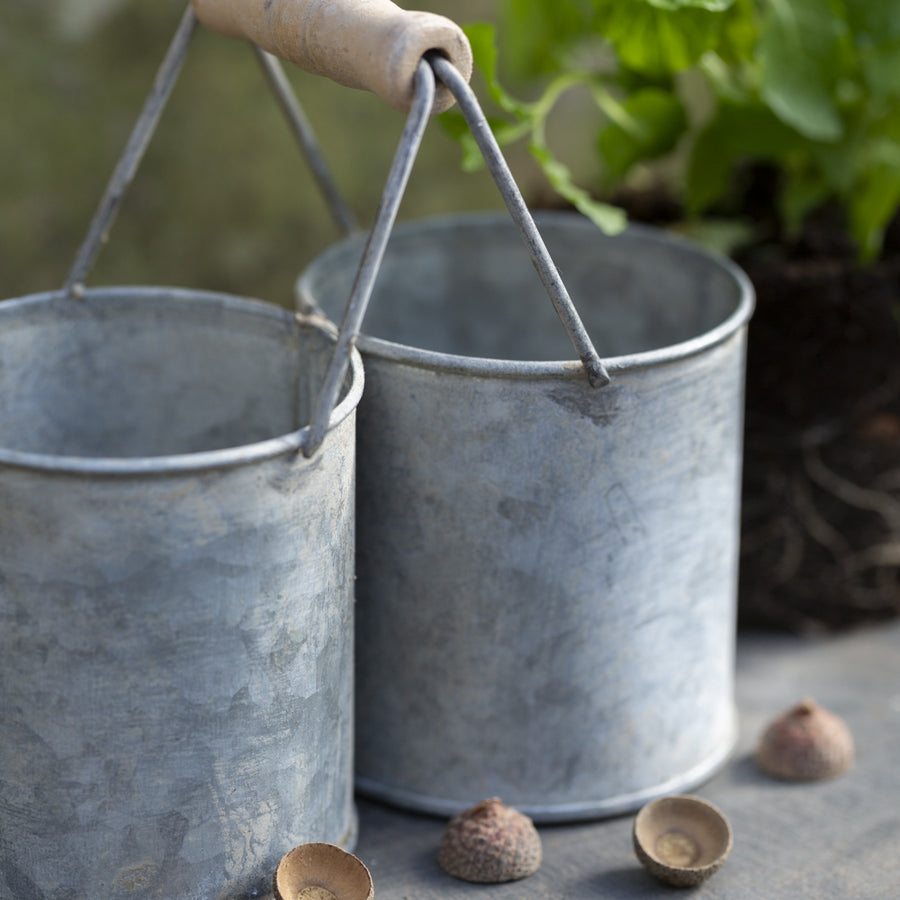 Zinc Twin Pot With Wooden Handles - The Danes