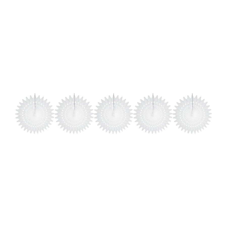 White Mini Snowflake Christmas Decoration 12cm, Pack of 5 - Thedanes.co.uk - Creative & Sustainable Living The Scandinavian Way