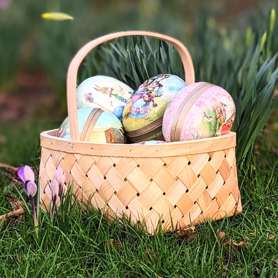 Easter Egg Paper Mache Container - Vintage Pastels - The Danes