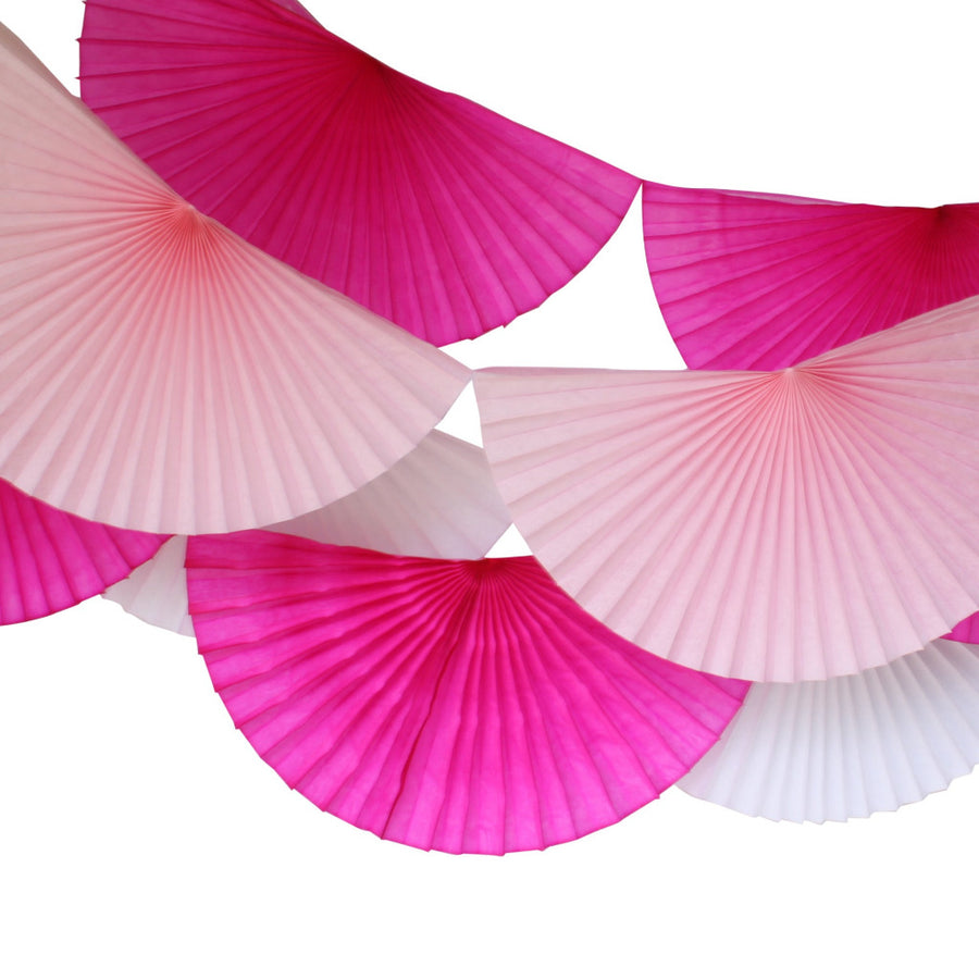 Tissue Paper Fan Garland - Assorted Colours - The Danes