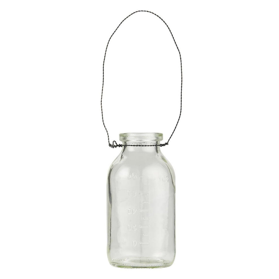 Small Hanging Glass Bottle With Wired Handle, 100ml - The Danes