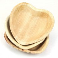 Heart Shaped Palm Leaf Plates - Pack Of 5 - The Danes