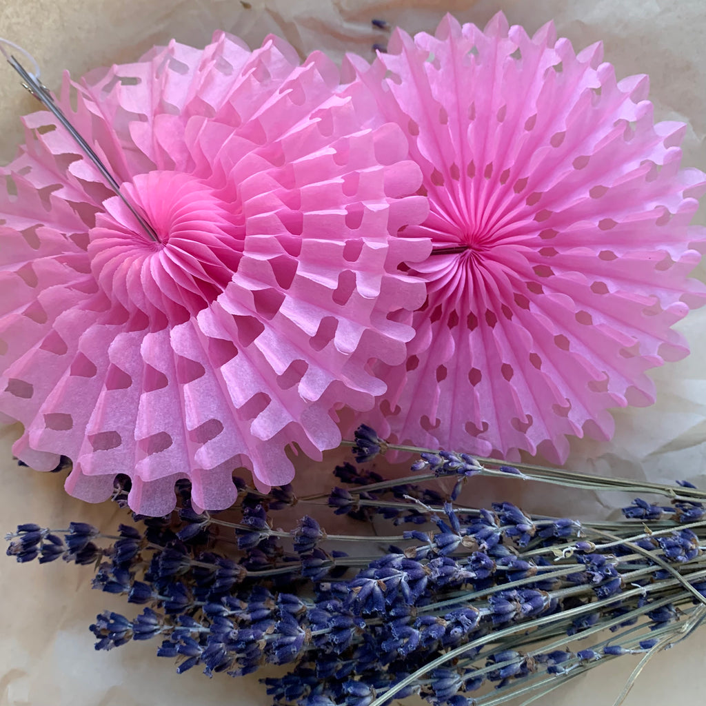 Rose Pink Mini Snowflake Christmas Fan Decoration 12cm, Pack of 5 - Thedanes.co.uk - Creative & Sustainable Living The Scandinavian Way