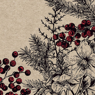 Winter Woodland Botanical - Unbleached Paper Napkins - The Danes