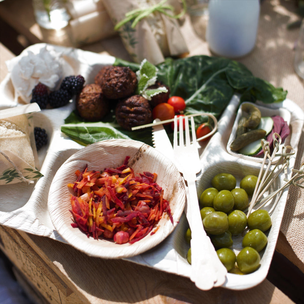 Palm Leaf Grazing Platter 6 CompartmentsPlates by The Danes