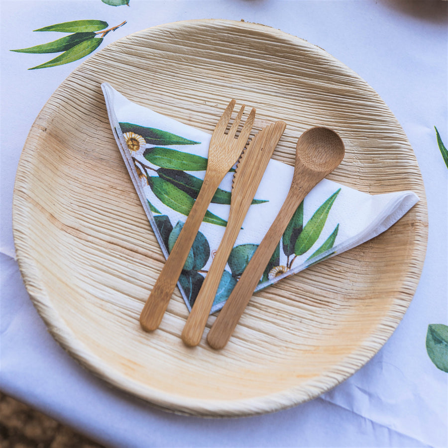 Bamboo Cutlery Sets - Knife, Fork & Spoon - The Danes