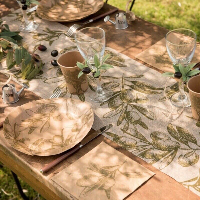 GREENBOX 50 Paper Plates, Square, Brown, 13 X 20 Cm, Sustainable, Robust And Recyclable, Disposable Plates For Birthdays, Barbecues And Parties