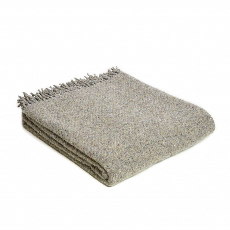 Recycled Wool Blanket - Grey by Tweedmill - The Danes