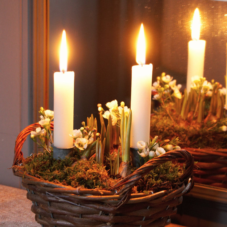 Spring Flower Basket | Grape Hyacinth & Wax Flowers - Thedanes.co.uk - Creative & Sustainable Living The Scandinavian Way