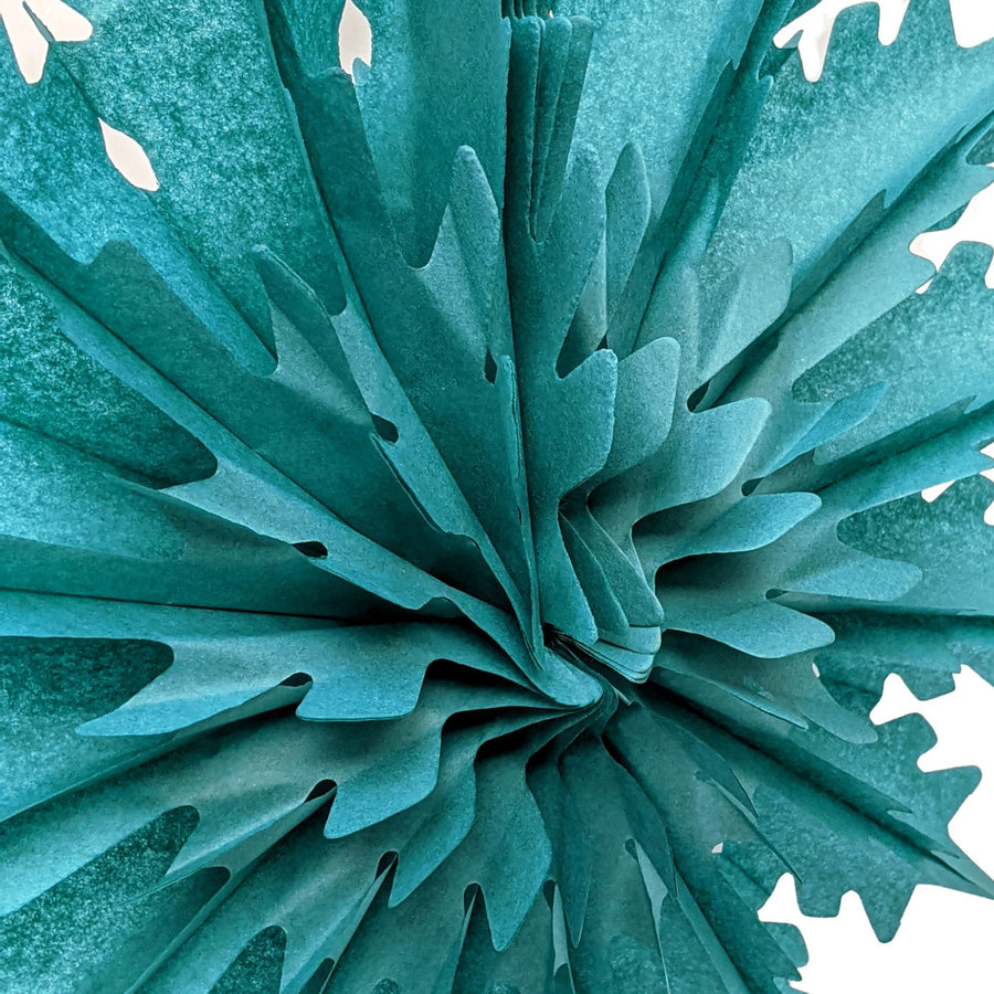 Honeycomb Tissue Paper Snowflake Fans - Blues - The Danes