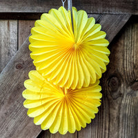 Sunflower Honeycomb Paper Fan Decorations - 2 Sizes - Thedanes.co.uk - Creative & Sustainable Living The Scandinavian Way